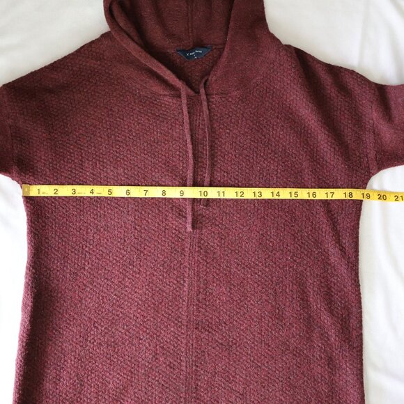 Burgundy Hoodie - Denver Hayes - Size M - Tunic Sweater - Picture 4 of 11